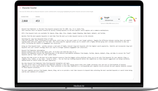 Character Counter - Keyword Tool Dominator