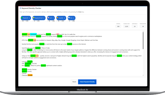 Keyword Density Checker - Keyword Tool Dominator